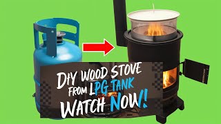 LPG TANK TRANSFORMED 2 IN 1 WOOD STOVE amp GRILL 🔥 DIYWoodStove [upl. by Goer]