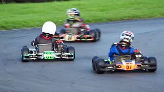 Hooton Park karting Indi Clubman round 9 2023 Bambino final [upl. by Natsreik115]