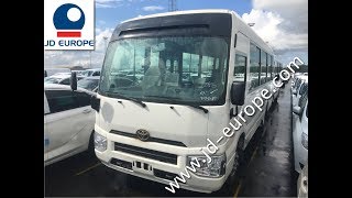 NEW MODEL TOYOTA COASTER BUS STANDARD amp LUXURY JD EUROPE Worldwide Export [upl. by Greiner]