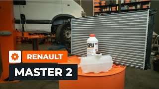 Så byter du kylare kylarvätska och behållare på RENAULT MASTER 2 Skåpbil AUTODOCGUIDE [upl. by Atsahc179]