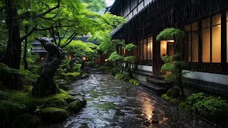 【雨声】在日式庭院里听雨，减轻压力，增强专注力，快速入眠。雨声，白噪音，工作，学习，冥想，专注力，大自然的声音 [upl. by Gratia141]