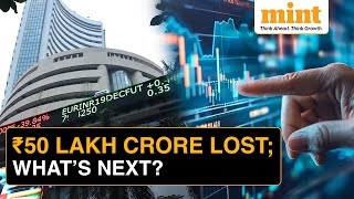 Stock Market Crash ₹50 Lakh Crore Gone… But Signs Of Recovery Ahead  FII Selling Spree Slows [upl. by Christin]