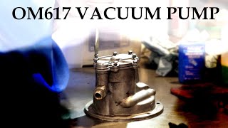 OM617 VACUUM PUMP REPAIR  1983 Mercedes 300TD [upl. by Aramenta]