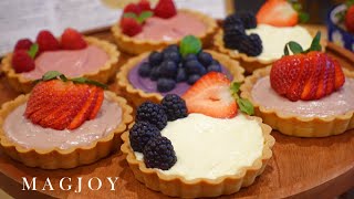 Mini Fruit Tarts  Fresh Fruit Pastry Creams 🌹 [upl. by Puto]