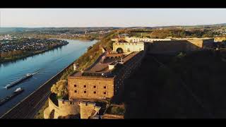 Drohnenaufnahme Festung Ehrenbreitstein Koblenz [upl. by Ardelle36]