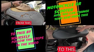 Repair And Reupholster Any Motorcycle Or Scooter Seat Easily Yourself [upl. by Ajat]