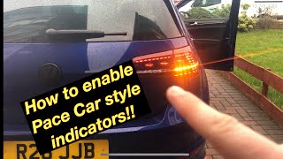 Pace CarUrban Joke Indicators  OBDeleven Pro Coding  Volkswagen Golf R [upl. by Enram]