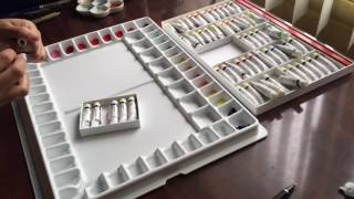 Setting Up My New Watercolor Palette HOLBEIN [upl. by Oreste]