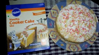 Cake Mix Cake Recipe Pillusburry Vanilla Cooker Cake Mix Recipe How to make Cake in Cooker [upl. by Lothar]