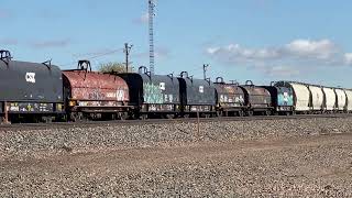 Short Train Exiting Railroad Yard With Coil Railcars [upl. by Tuhn441]