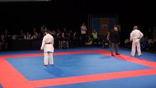 Karate1 PL Dordrecht 2013  HORUNA vs BITSCH  Kumite male 75 [upl. by Clarence]