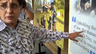 Kiran Bedi inaugurates UN Information Centre exhibit India and UN Peacekeeping [upl. by Enirol]