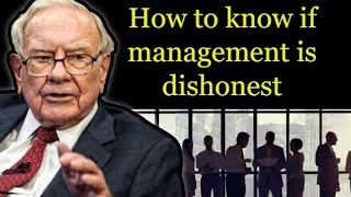 Warren Buffett on how to know if management is dishonest [upl. by Razaile495]