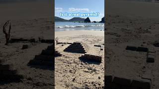 See the Realistic Pyramid Sand Castle by the Sea on Playa La Ropa Beach in Zihuatanejo Mexico [upl. by Quinlan]