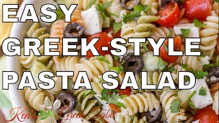 GREEK STYLE TRICOLOUR PASTA SALAD RECIPE  Perfect For Any Occasion [upl. by Edrea]