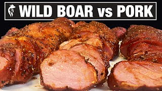 Wild Boar Meat Vs Pork BBQ Boar amp Pork Tenderloin Battle [upl. by Annayat]