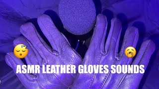 ASMR Leather Gloves Sounds Whispering and leather sounds [upl. by Neladgam]