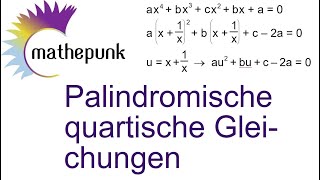 Palindromische quartische Gleichungen [upl. by Nnairda358]