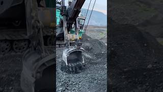 Large mining electric shovel construction site [upl. by Analahs]