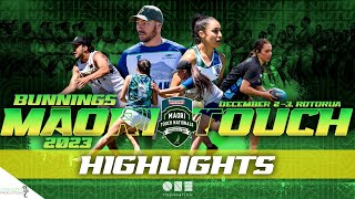 Highlights  Tauranga Moana v Te Matau a Māui  Wāhine  Bunnings Māori Touch Nationals 2023 [upl. by Eppillihp]