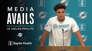 Linebacker Jaelan Phillips meets with the media  Miami Dolphins [upl. by Malvie]