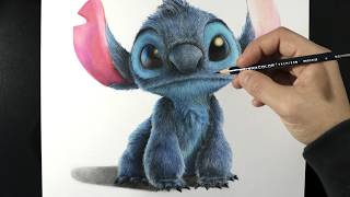 Cómo dibujar a Stitch de Lilo amp Stitch con lápices  Versión realistaLive action  ArteMaster [upl. by Brittani488]