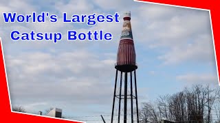 Worlds Largest Ketchup Bottle Catsup  Collinsville Illinois [upl. by Ahsilad]