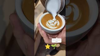 LATTE ART TUTORIAL  How to pour swan latte art ⭐🌷  LATTE VIDEO  short trend coffee tutorial [upl. by Muire165]