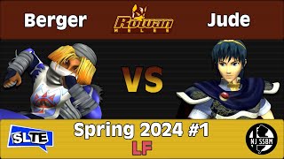 Rowan SSBM Spring 2024 1 Berger Sheik Vs Jude Marth  LF [upl. by Burlie615]