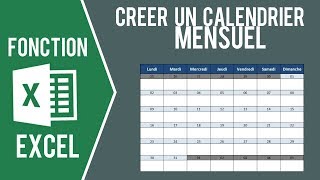 EXCEL  CRÉER UN CALENDRIER MENSUEL AUTOMATIQUE  Fichier à télécharger [upl. by Parrott940]