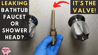 Fix Leaking Shower Head or Bathtub Faucet  Rebuild amp Replace Shower Valve [upl. by Ritch]