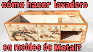 como se fabrica un lavadero de cocina ropa en moldes de metal  lavadero de cemento [upl. by Ayr]