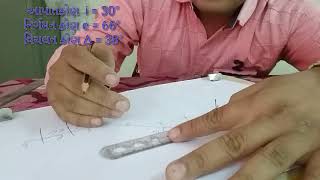 E  11 Prism Physics practical Refractive index of Prism in Gujarati પ્રિઝમના દ્રવ્યનો વક્રીભવનાંક [upl. by Otilegna]