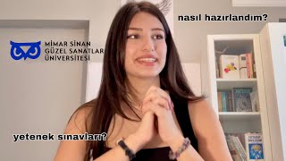 MİMAR SİNAN GÜZEL SANATLAR ÜNİVERSİTESİNİ NASIL KAZANDIM  tyt yetenek sınavları kurs [upl. by Imena595]