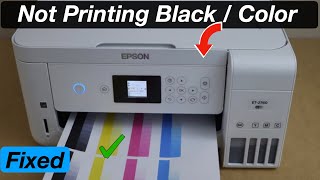 Epson ET 2760 Not Printing Black or Colour Ink Bk or Y M C [upl. by Crespi]