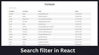 React Search Filter Boost Your Development Skills [upl. by Adamina544]