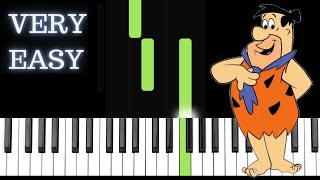 Meet the Flintstones  BEGINNER Piano Tutorial [upl. by Marceau691]