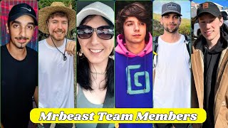 Mrbeast Team Members Real Name And Ages 2024 [upl. by Hamforrd]