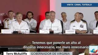 Gobernador de Virginia pide no dejar que descarrile la relación México EU Video [upl. by Vassell]