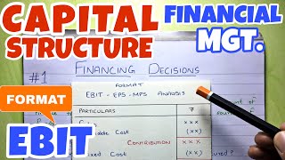 1 Capital Structure  Financing Decision  Financial Management  BCOM  BBA  CMA [upl. by Zacharias]