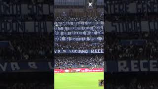 Gli ultras del napoli dedicano uno striscione a Luciano Rececconi  Curva A e B napolicalcio [upl. by Neelyhtak]