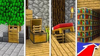 5 PASSAGES SECRETS QUE VOUS POUVEZ FAIRE DANS MINECRAFT [upl. by Rosa]