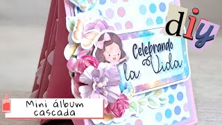 Mini álbum cascada  NEW Tutorial SCRAPBOOK ALBUM [upl. by Ney]