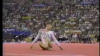 Henrietta Onodi  1992 Olympics EF  Floor Exercise [upl. by Aymahs]