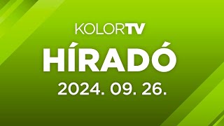 KolorTV Híradó  20240926 [upl. by Koren]