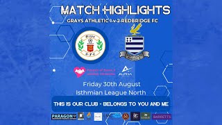 HIGHLIGHTS Grays Athletic fc v Redbridge fc [upl. by Kala892]