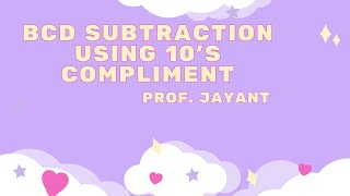 BCD subtraction using 10s compliment method [upl. by Nevla]