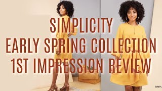 Simplicity Early Spring Sewing Pattern Collection First Impression Review [upl. by Lig]