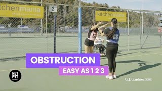 Netball Umpiring  Obstruction its as Easy As 1 2 3 [upl. by Adest]