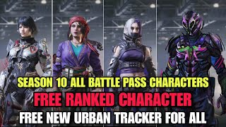 Season 10 All Battle Pass Characters  Free Ranked Character  Season 10 Free amp Paid Characters Codm [upl. by Neelyak941]